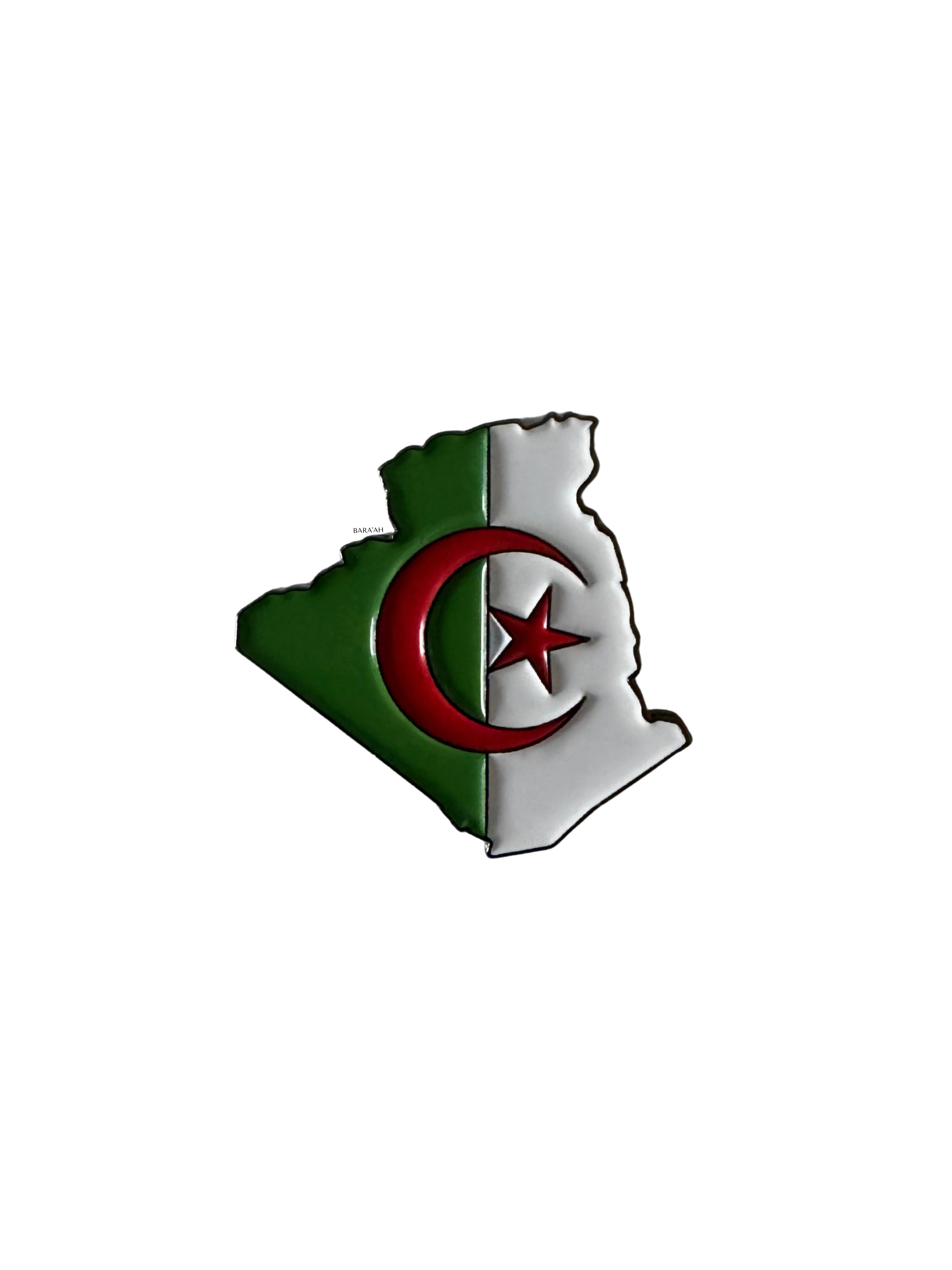 Algeria map flag
